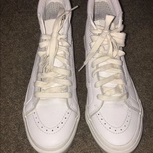 White leather vans
